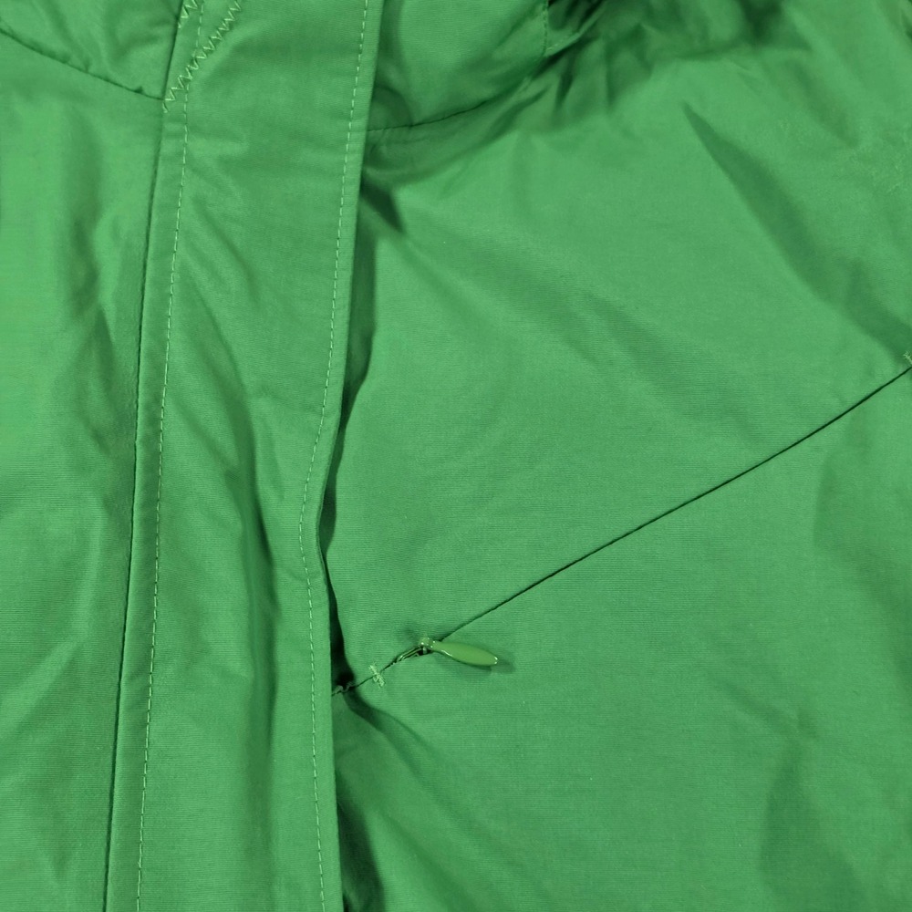 Lands End Squall Jacket Kids L 14-16 Green Good Waterproof Fleece Lined Hooded - Picture 7 of 16